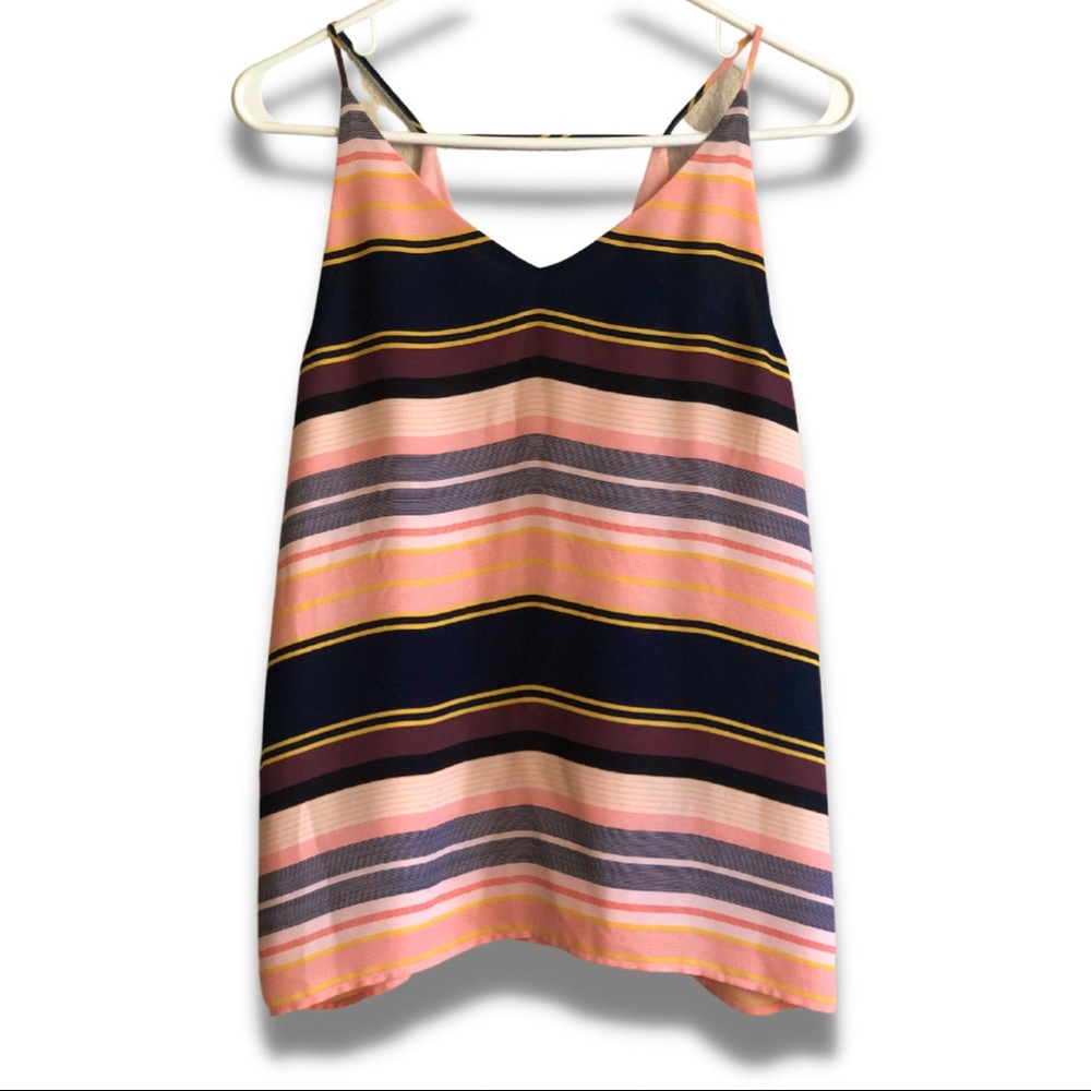 Women, Tops, Loft, Racerback, X-Small, Multi-Color Stripes - Picture 6 of 7